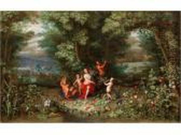 Jahreszeitenallegorie Oil Painting by Jan The Elder Brueghel