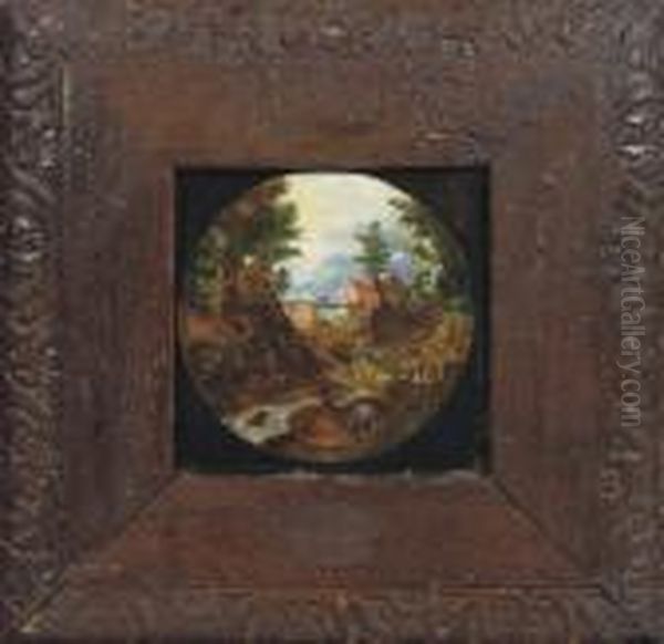 The Flight Into Egypt Oil Painting by Jan The Elder Brueghel