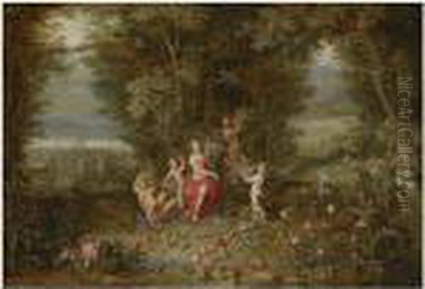 Allegory Of Earth Oil Painting by Jan The Elder Brueghel