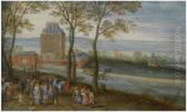 An Extensive Landscape Oil Painting by Jan The Elder Brueghel