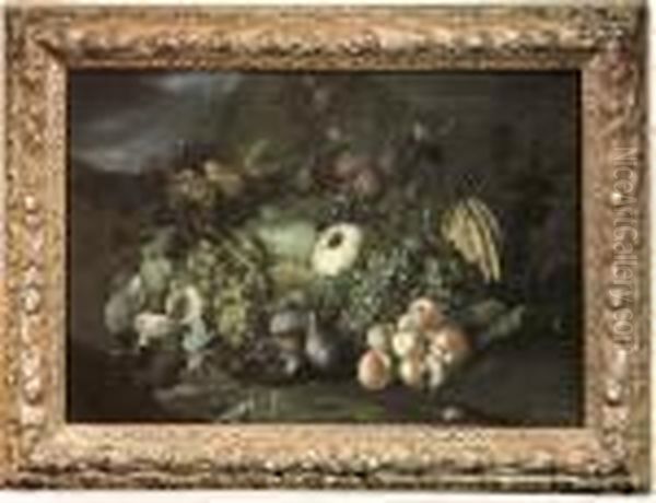 Natura Morta Con Frutta Oil Painting by Jan The Elder Brueghel