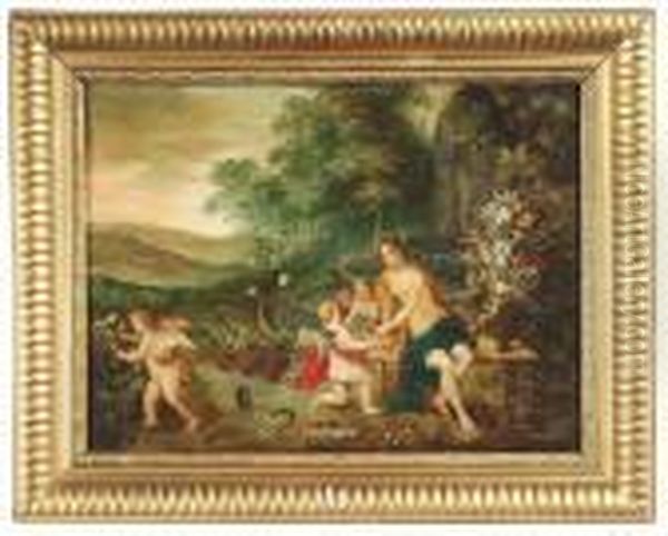 Gures Are Probably By Pieter Van Avont. Flora Oil Painting by Jan The Elder Brueghel