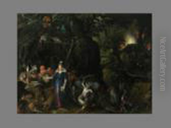 Versuchung Des Heiligen Antonius Oil Painting by Jan The Elder Brueghel