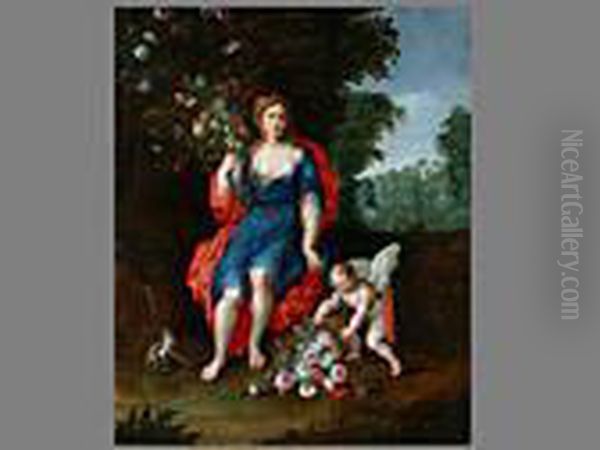 Venus Und Amor Oil Painting by Jan The Elder Brueghel