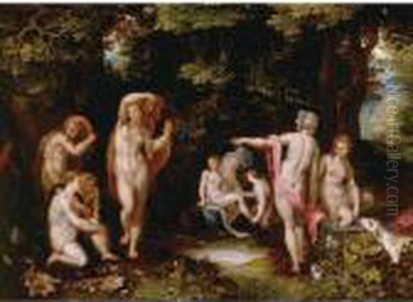 Diana And Actaeon Oil Painting by Jan The Elder Brueghel