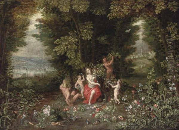 An Allegory Of Earth Oil Painting by Jan Brueghel the Younger