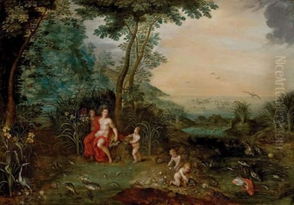 Allegorie De L'eau Oil Painting by Jan Brueghel the Younger