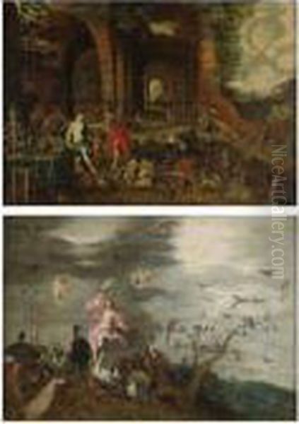 Allegory Of Fire Oil Painting by Jan Brueghel the Younger