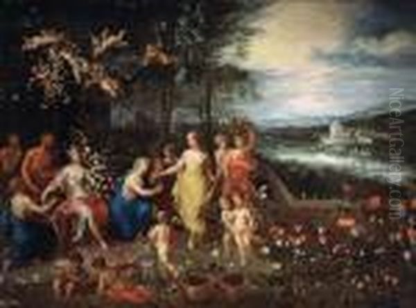 Allegoriadella Primavera Oil Painting by Jan Brueghel the Younger