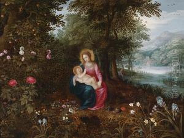 Rest On Theflight Into Egypt Oil Painting by Jan Brueghel the Younger