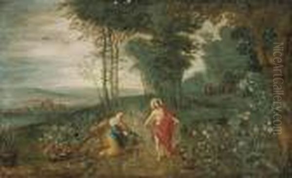 Noli Me Tangere Oil Painting by Jan Brueghel the Younger