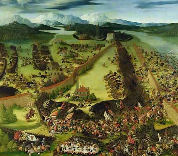 The Battle of Pavia Oil Painting by Ruprecht Heller