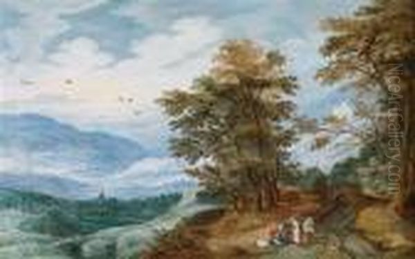 Eine Weite Landschaft Mit Reisenden Oil Painting by Jan Brueghel the Younger