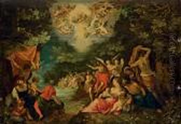 Le Bapteme Du Christ Oil Painting by Jan Brueghel the Younger