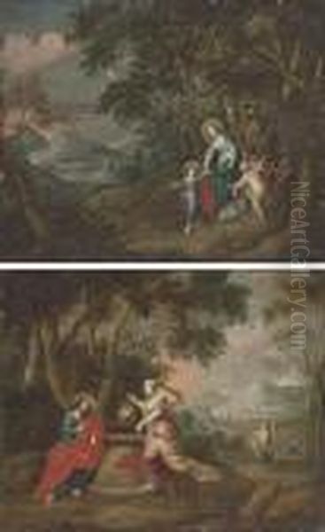 The Return Of The Holy Family From Egypt Oil Painting by Jan Brueghel the Younger