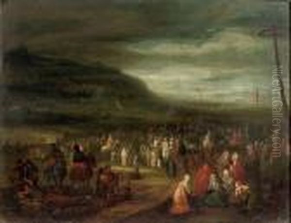 The Crucifixion On Mount Calvary Oil Painting by Jan Brueghel the Younger