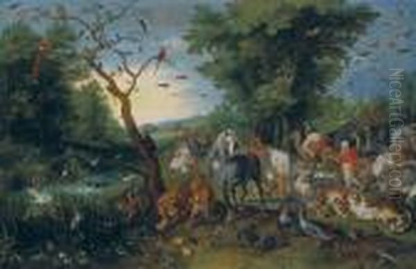 The Entry Of The Animals Into Noah's Ark Oil Painting by Jan Brueghel the Younger