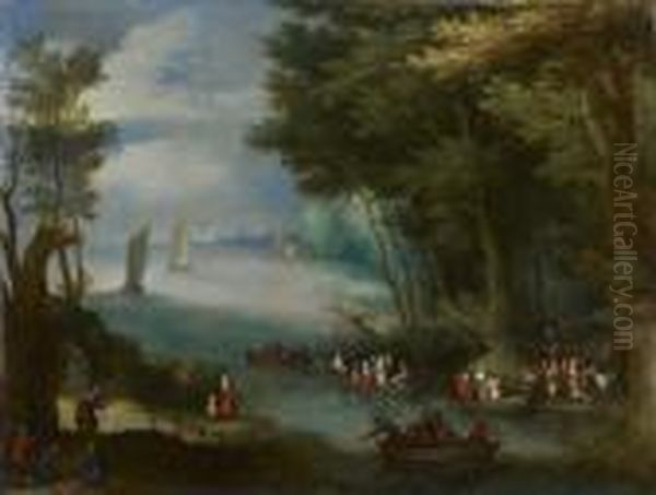 Le Passage Du Gue Oil Painting by Jan Brueghel the Younger