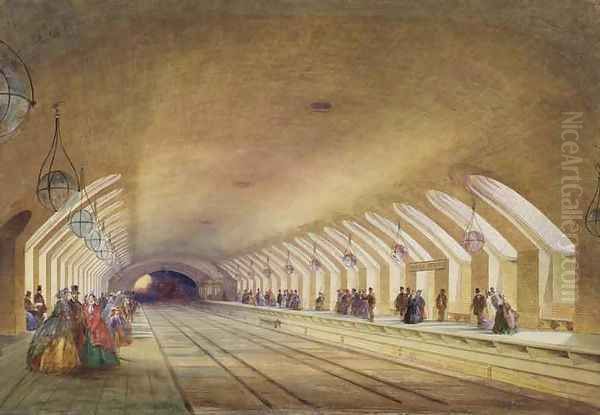 Baker Street Station Oil Painting by Samuel John Hodson