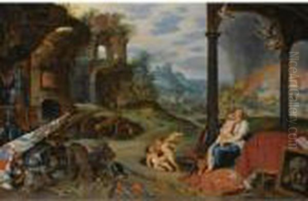 An Allegory Of Discord Oil Painting by Jan Brueghel the Younger