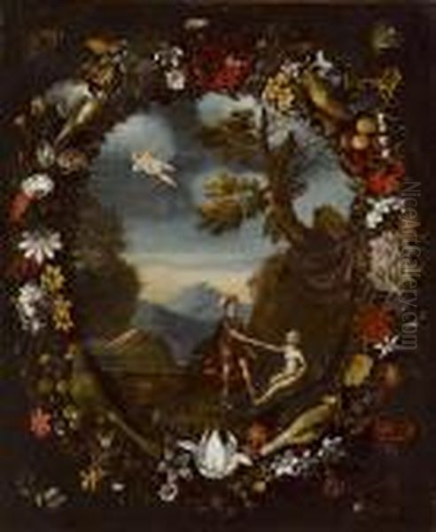 Errettung Der Andromeda Durch Perseus Im Blumenkranz Oil Painting by Jan Brueghel the Younger