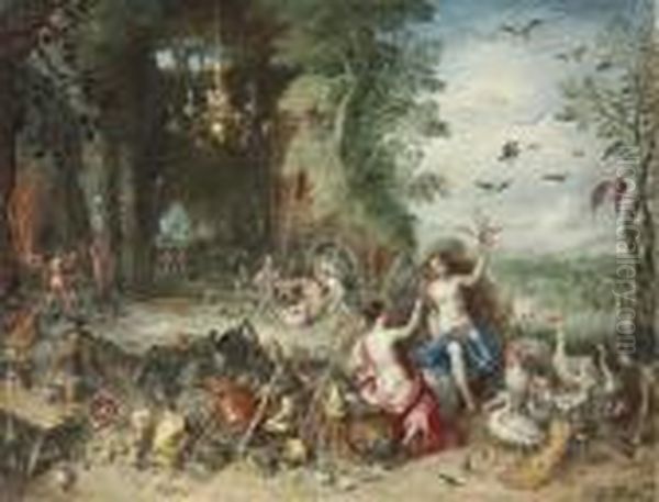 An Allegory Of Fire And Air Oil Painting by Jan Brueghel the Younger