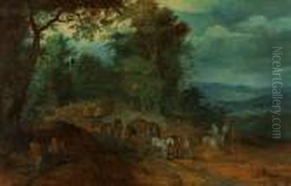 Waldlandschaft Mit Reisenden Oil Painting by Jan Brueghel the Younger