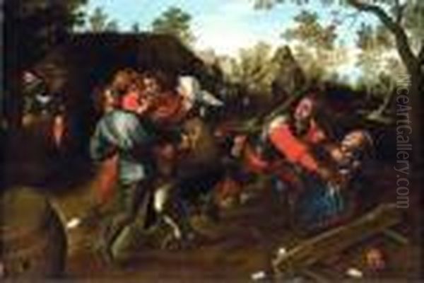 La Rixe Des Paysans Oil Painting by Jan Brueghel the Younger