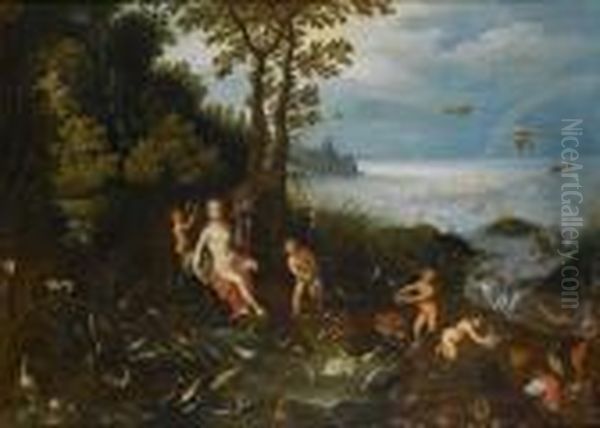 An Allegory Of Water Oil Painting by Jan Brueghel the Younger