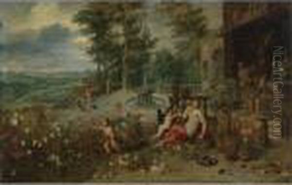 Allegory Of The Sense Of Smell Oil Painting by Jan Brueghel the Younger