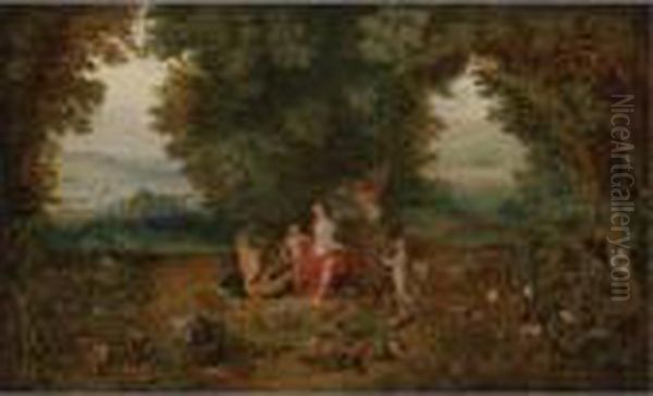 Allegory Of Earth Oil Painting by Jan Brueghel the Younger