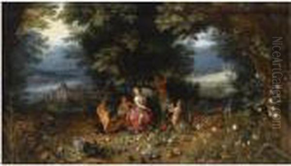 An Allegory Of Earth Oil Painting by Jan Brueghel the Younger