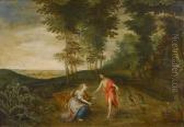 Noli Mi Tangere Oil Painting by Jan Brueghel the Younger