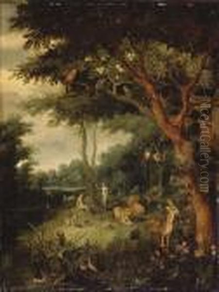 Le Paradis Terrestre Oil Painting by Jan Brueghel the Younger