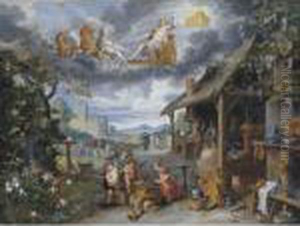 Allegory Of War And Peace Oil Painting by Jan Brueghel the Younger