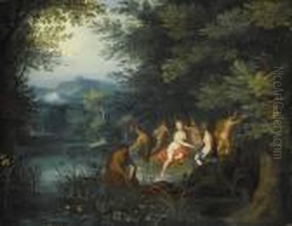 And Follower Of Hendrick Van Balen Antwerp Oil Painting by Jan Brueghel the Younger