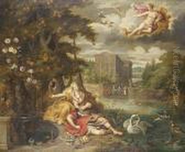 An Allegory Of Love Oil Painting by Jan Brueghel the Younger