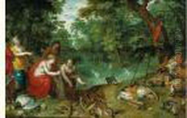 Diane Et Ses Nymphes Apres La Chasse Oil Painting by Jan Brueghel the Younger