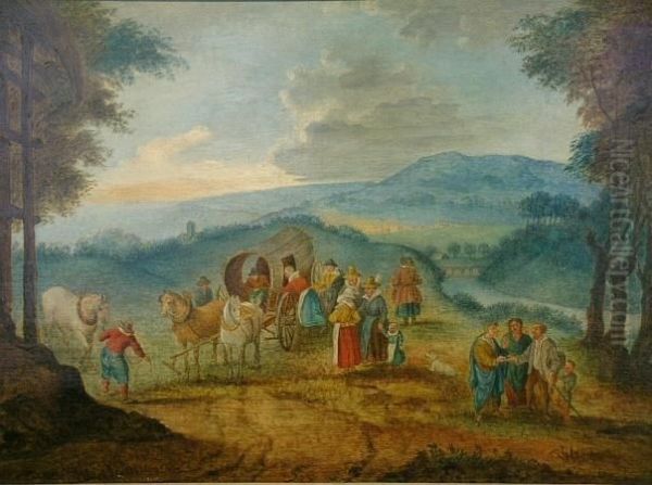 A Peasant Journey Oil Painting by Jan Brueghel the Younger