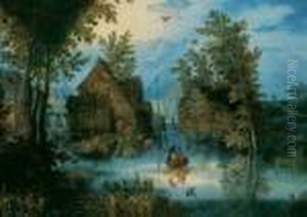 Dorf Oil Painting by Jan Brueghel the Younger