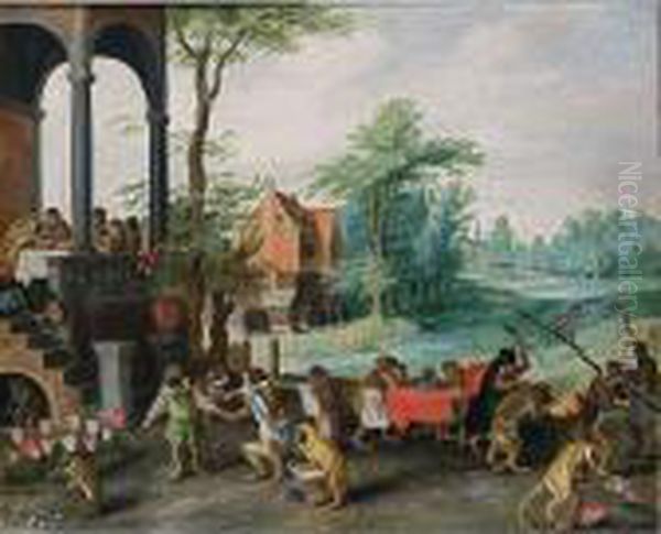 An Allegory Of The Tulipmania Oil Painting by Jan Brueghel the Younger