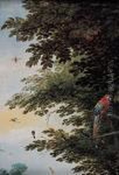 Pejzaz Rajski Oil Painting by Jan Brueghel the Younger