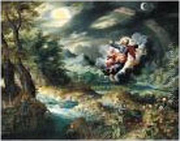 God Creating Heaven And Earth Oil Painting by Jan Brueghel the Younger