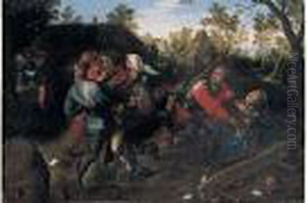 La Rixe Des Paysans Oil Painting by Jan Brueghel the Younger