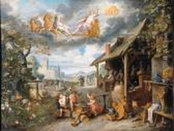 Children Of The Planet Sun Oil Painting by Jan Brueghel the Younger