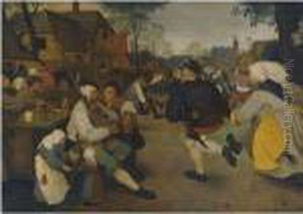 Peasants Dancing Oil Painting by Pieter The Elder Brueghel