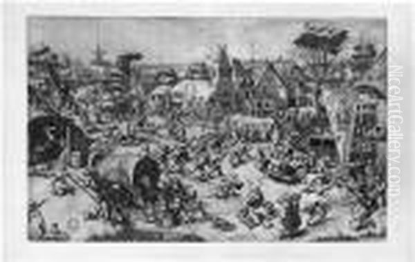 D. A. - Nach: Kirmes Am St. Geor Oil Painting by Pieter The Elder Brueghel