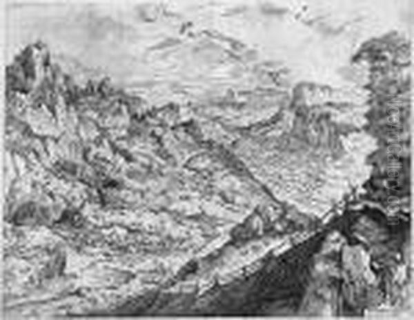 D. A. - Nach: Grose Alpenlandsch Oil Painting by Pieter The Elder Brueghel