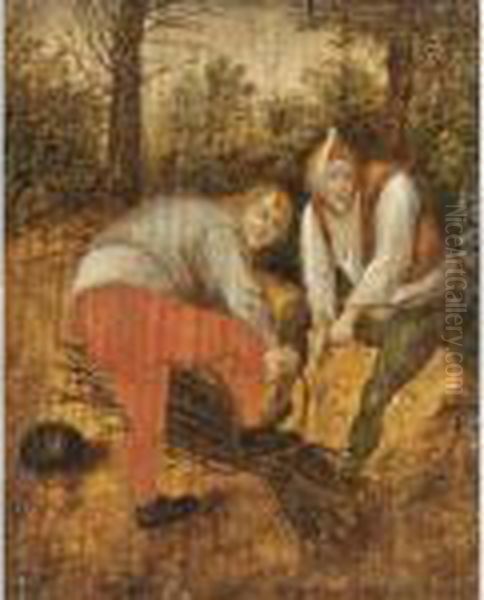 Raccoglitori Di Legna, L'autunno Oil Painting by Pieter The Elder Brueghel