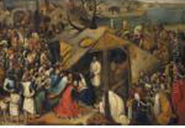 Tion Of The Magi Oil Painting by Pieter The Elder Brueghel